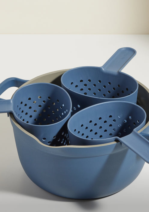 blue salt cooker cups + blue salt perfect pot