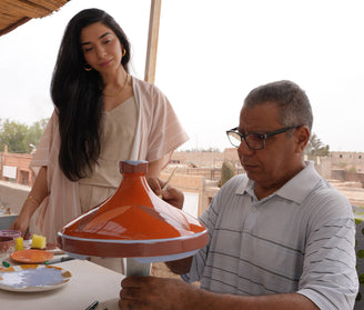 our place co founder Shiza Shahid with clay & olive tagine